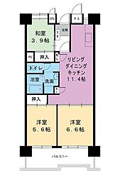 ビレッジハウス光南タワー 3LDKの間取図画像