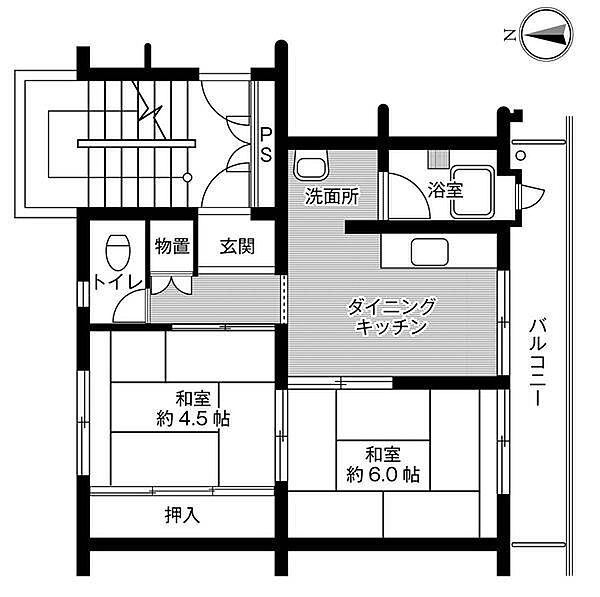 ビレッジハウス近見4号棟 0306｜熊本県熊本市南区近見８丁目(賃貸マンション2DK・3階・38.06㎡)の写真 その2