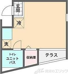 サラダボール ワンルームの間取図画像