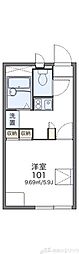 レオパレスパークコンフォール2 1Kの間取図画像