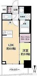 セレニテ江坂グランデ 1LDKの間取図画像