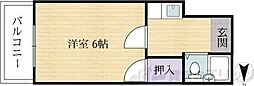 センチュリー新大阪 1DKの間取図画像