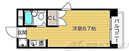エスプライム新大阪2 1Kの間取図画像