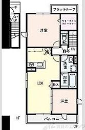 セレーノコソベA棟 2LDKの間取図画像