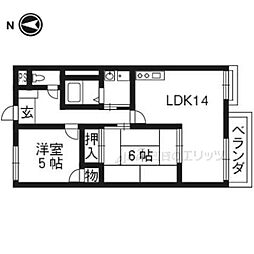 メゾンドファミール 2LDKの間取図画像