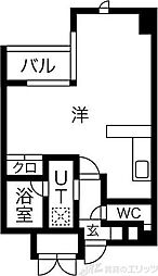 ハイムタケダ9 1Kの間取図画像