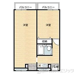 ネオコーポ都 2Kの間取図画像