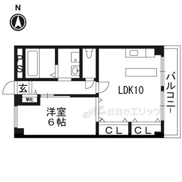 タウンハイツ南茨木1号館 306｜大阪府茨木市沢良宜西１丁目(賃貸マンション1LDK・3階・40.50㎡)の写真 その2