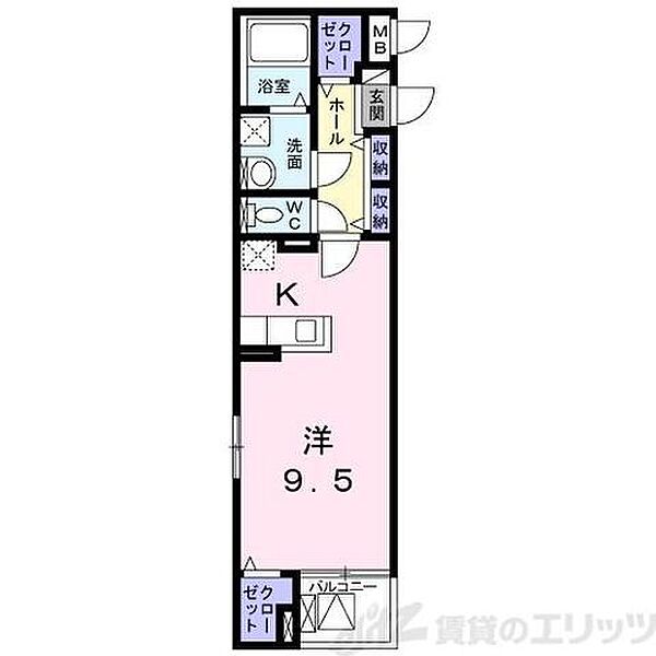 ホライゾン 207｜大阪府茨木市玉櫛２丁目(賃貸アパート1K・2階・33.95㎡)の写真 その2