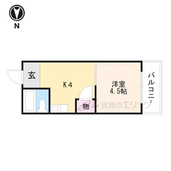 フロンティアハイツFUJIWARA 306｜大阪府高槻市氷室町４丁目(賃貸マンション1K・3階・20.70㎡)の写真 その2