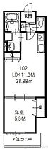 クリエオーレ別府 102 ｜ 大阪府摂津市別府１丁目21-4（賃貸アパート1LDK・1階・38.88㎡） その2