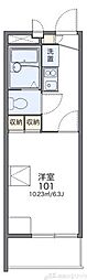 レオパレスドミール 1階1Kの間取り