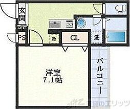 大阪市東淀川区柴島2丁目マンション 1Kの間取図画像