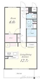 BELLE　JOIE 1階1LDKの間取り