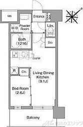 コンフォリア・リヴ淡路 5階1LDKの間取り