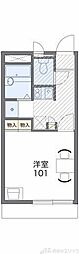 レオパレス銀河 1Kの間取図画像