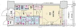 プレサンス淡路駅前 1Kの間取図画像