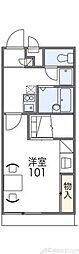 レオパレスストレリチア 1Kの間取図画像