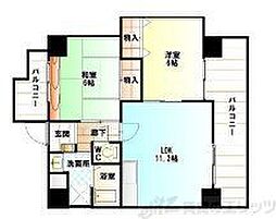 ウノディアマンテ 2LDKの間取図画像