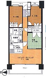 三郷中央センターマークス 3階3LDKの間取り
