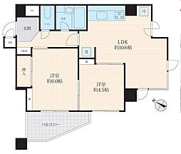 藤和西新宿コープ 2LDKの間取図画像