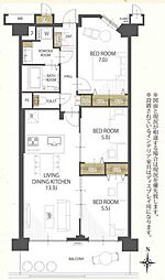 ザ・ウインベル練馬武蔵関・駅徒歩2分 3LDKの間取り
