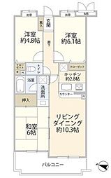 朝日パリオ保谷 3LDKの間取図画像