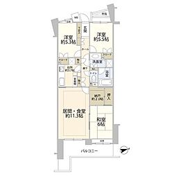 パークシティひばりが丘 3LDKの間取図画像
