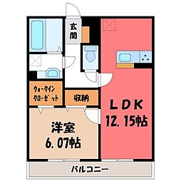 グレイススクエア 1LDKの間取図画像