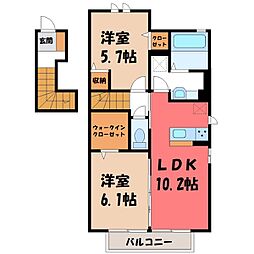 サン・コーポラス 2LDKの間取図画像