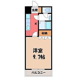 カレント 1Kの間取図画像