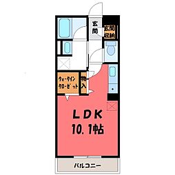 秩父鉄道 熊谷駅 徒歩7分の賃貸アパート 3階ワンルームの間取り