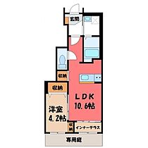 群馬県館林市加法師町（賃貸アパート1LDK・1階・42.15㎡） その2