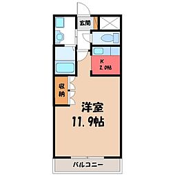 エスポアール ワンルームの間取図画像