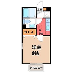 G・フォレスト 1Kの間取図画像