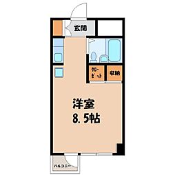 宮前ビル ワンルームの間取図画像