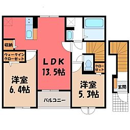 メゾン・フレーシュ 2LDKの間取図画像