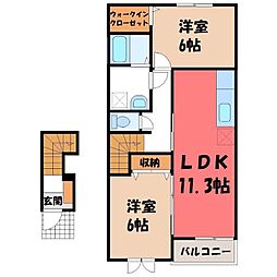 ゴレアドール2 2LDKの間取図画像