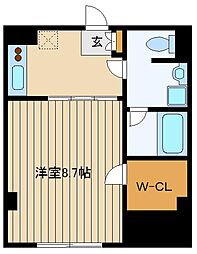 ラ・ブランシェ 1Kの間取図画像