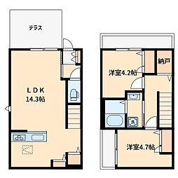 AERIA 2SLDKの間取図画像
