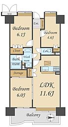 間取図画像 3LDK