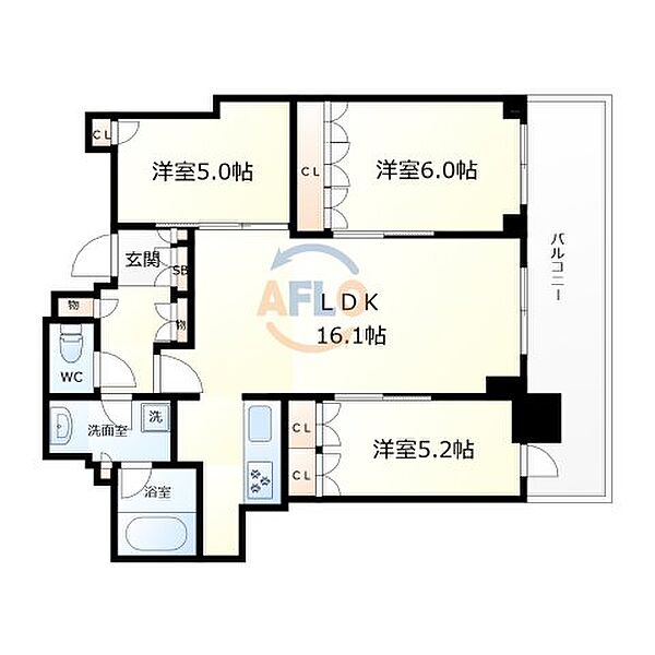 ブランズタワー梅田North ｜大阪府大阪市北区豊崎3丁目(賃貸マンション3LDK・45階・73.39㎡)の写真 その2