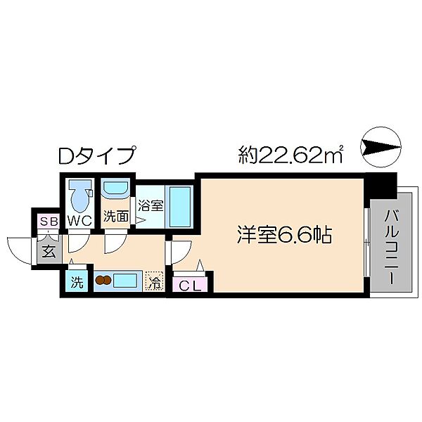 画像2:プレサンス梅田東アルファ　開放感のある間取り