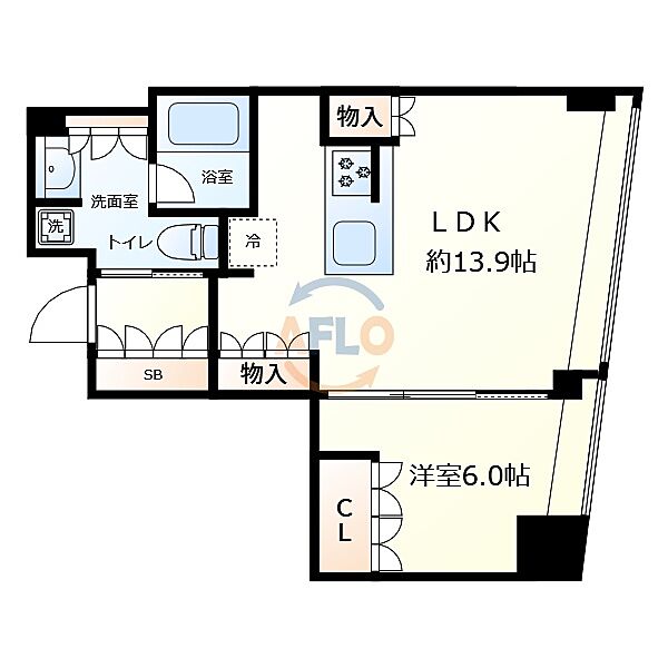 Brillia Tower堂島 ｜大阪府大阪市北区堂島2丁目(賃貸マンション1LDK・4階・47.23㎡)の写真 その2