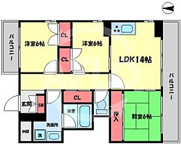 ストークカーサ辰田  ｜ 大阪府大阪市北区天神橋1丁目（賃貸マンション3LDK・6階・82.80㎡） その2