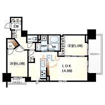 JPnoie同心  ｜ 大阪府大阪市北区同心1丁目（賃貸マンション2LDK・1階・59.80㎡） その2