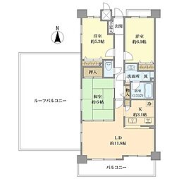 リーベスト戸塚 3LDKの間取図画像