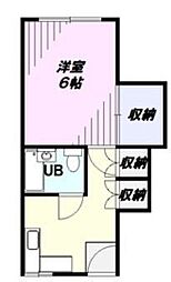 渡辺ハイツ 1Kの間取図画像