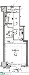 ラフィスタ本蓮沼 1Kの間取図画像