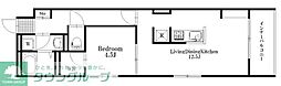 朝霞市本町3丁目アパート 1LDKの間取図画像